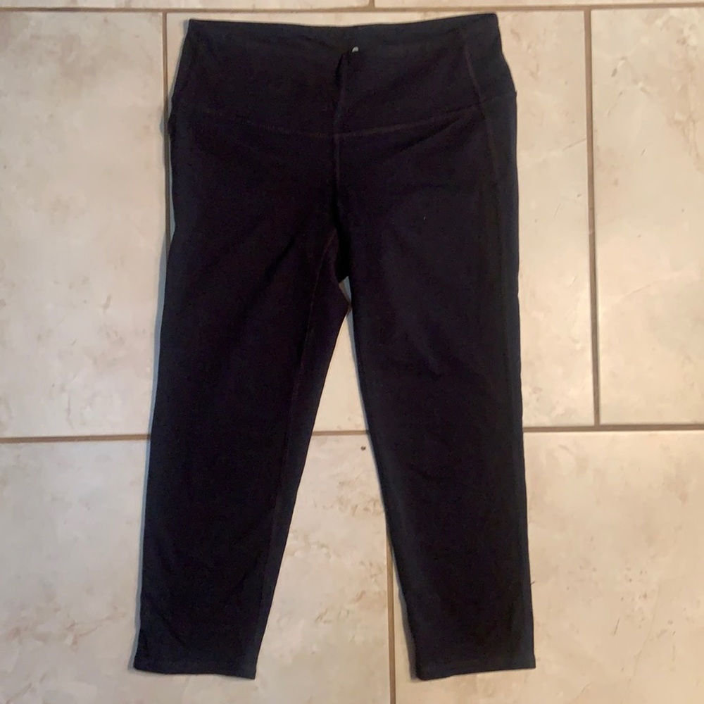 Athleta High Rise Black Crop Leggings